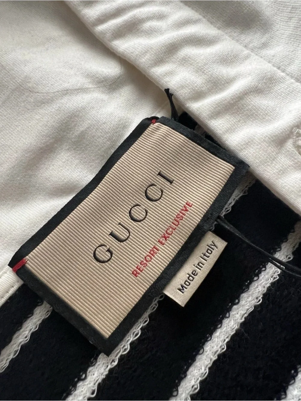 BNWT Gucci Resort Exclusive Striped Jersey Polo Sweatshirt ,Unisex XL,RT 1980.00